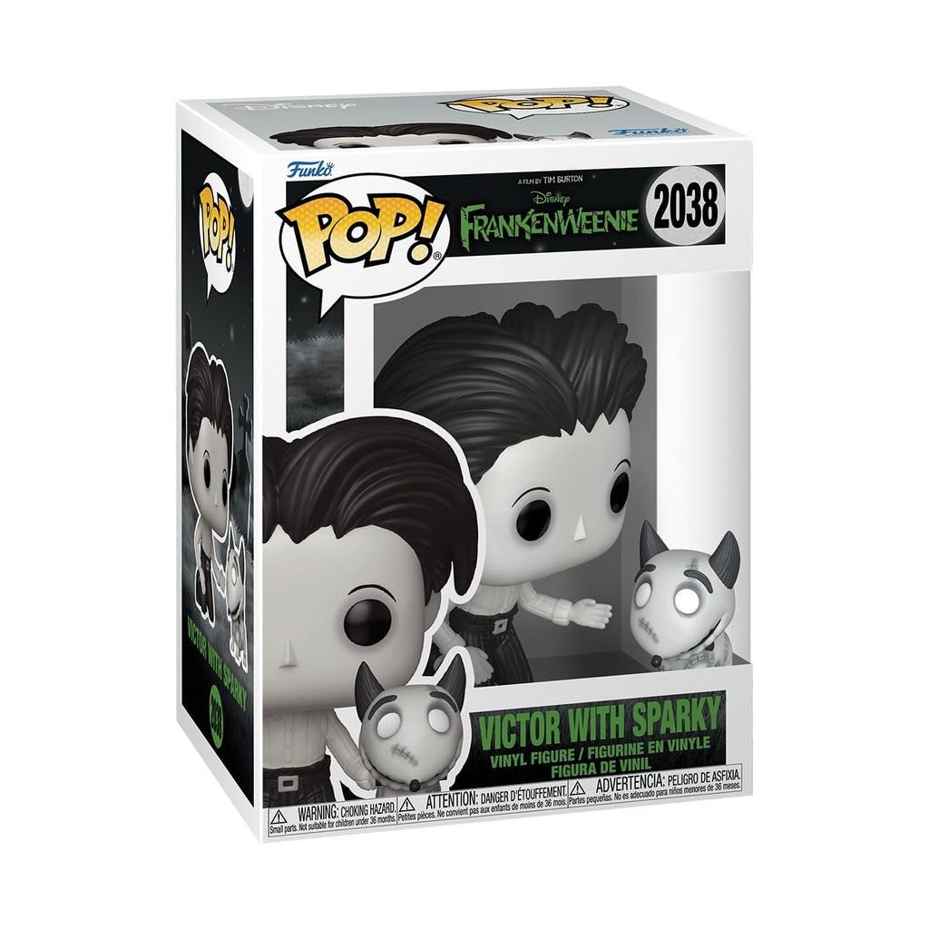 100% authentic Funko POP! featuring Victor and Sparky from Disney's Frankenweenie. Unique collectible for fans!