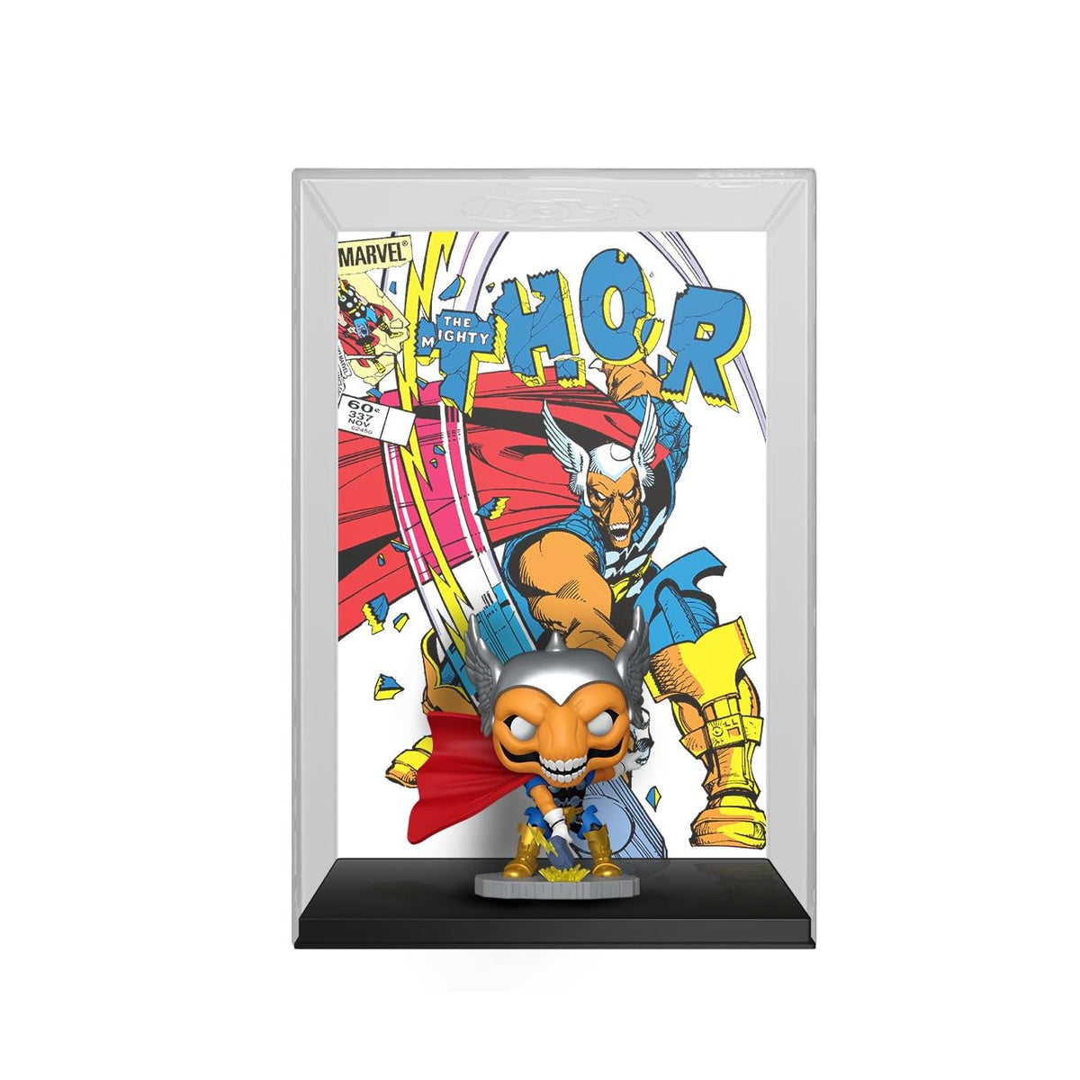 Funko POP! Marvel Beta Ray Bill with colorful comic background. Available in India, order online today!