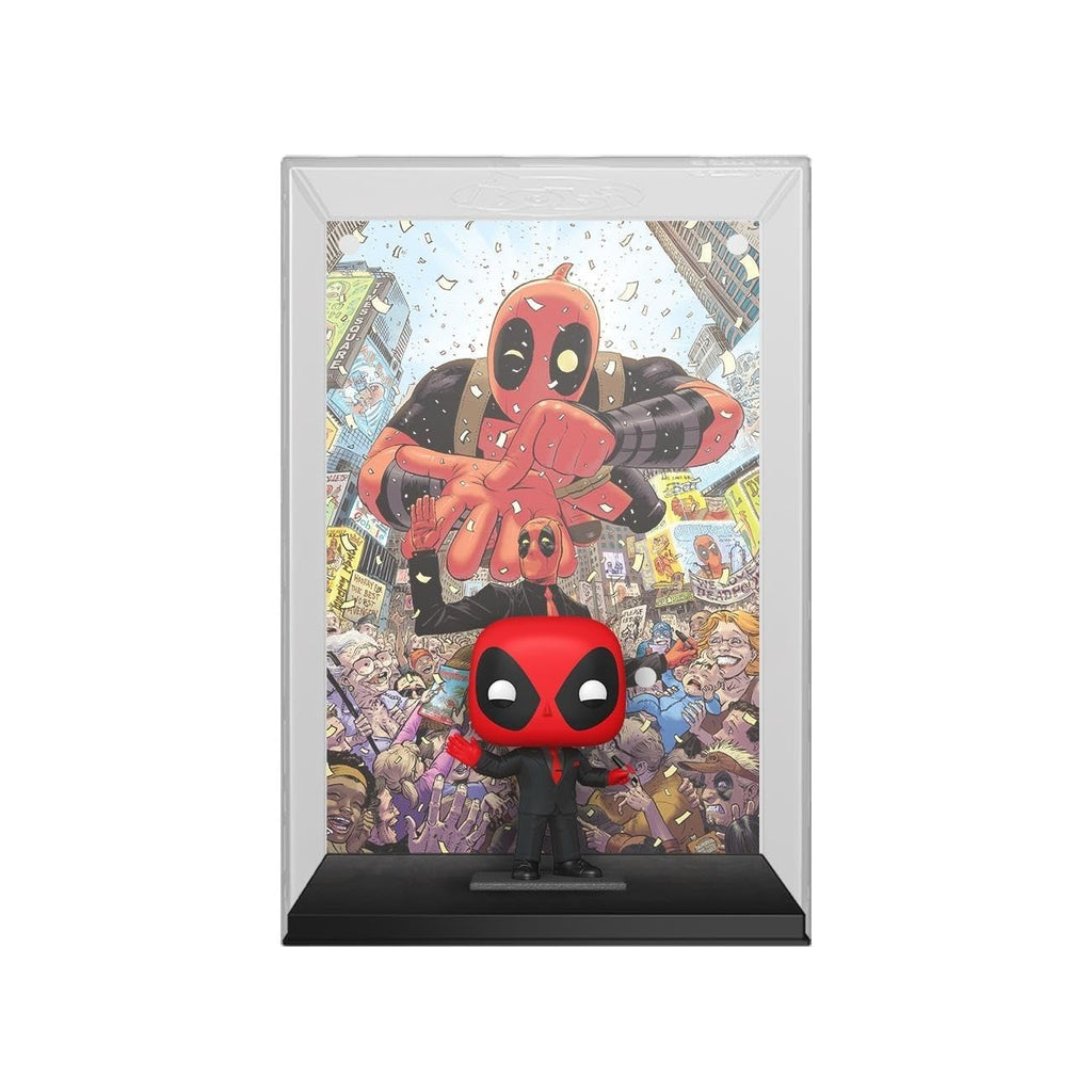 Marvel Deadpool Funko POP! Comic Cover features a vibrant figure in a display case. Available for order online now!