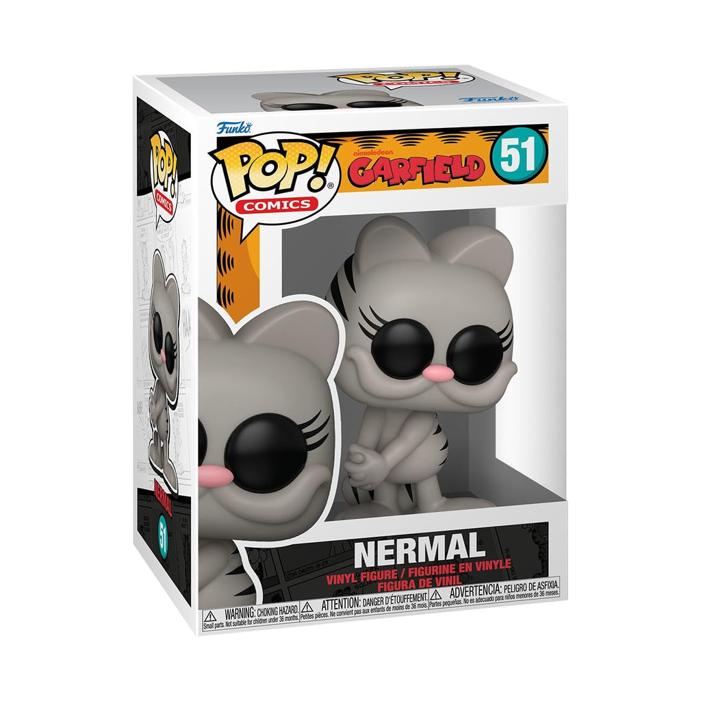100% Genuine Funko POP! figure of Nermal from Garfield, features a cute, collectible design, perfect for fans.