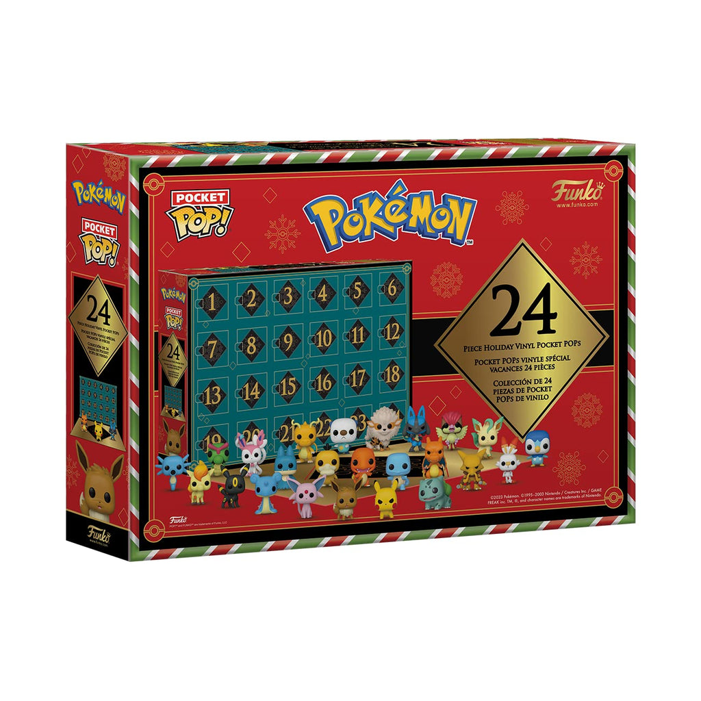 Celebrate the holidays with this Funko Pop! Pokemon Countdown Calendar, featuring 24 collectible Pocket Pops. Verified by CuratCart.
