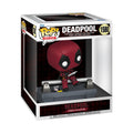 100% authentic Funko POP! Deluxe Deadpool figure, featuring Deadpool seated with accessories, ideal for collectors.