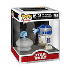 Authentic Funko POP! Deluxe R2-D2 figure with Princess Leia hologram, ideal for Star Wars collectors.