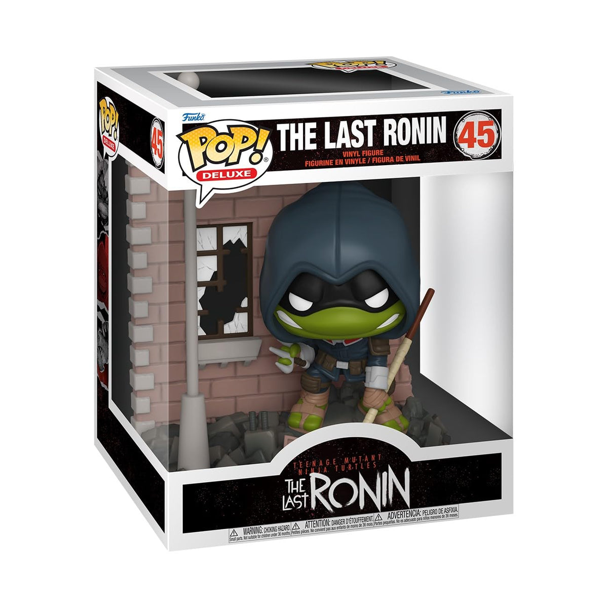 100% Genuine Funko POP! Deluxe figure of The Last Ronin from Teenage Mutant Ninja Turtles in a collector's box.