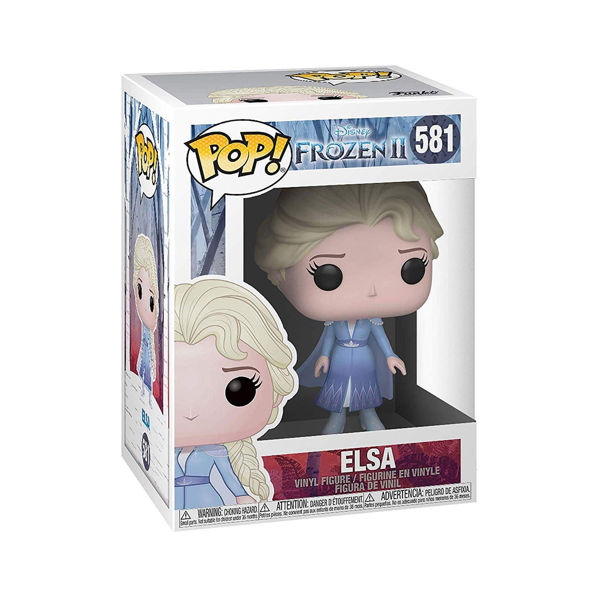 Official Funko POP! figure of Elsa from Disney's Frozen 2 packaged beautifully. Unique collectible for fans.