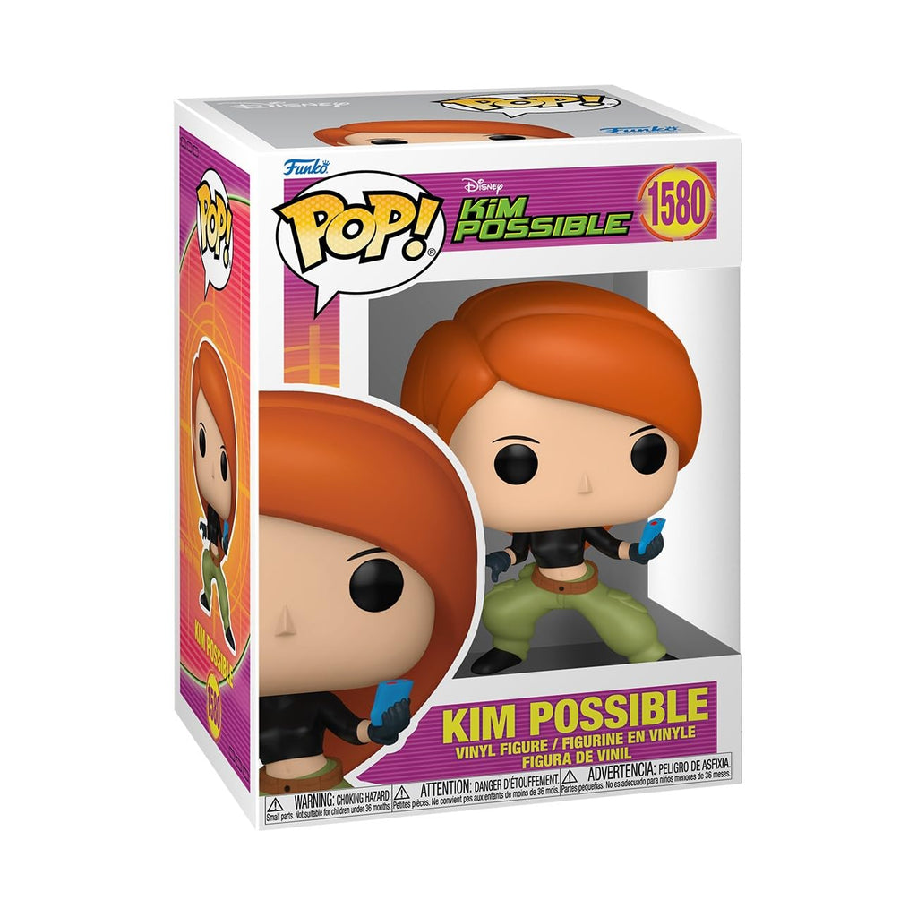 100% authentic Funko POP! Disney Kim Possible figure, showcasing Kim with vibrant hair and action pose.