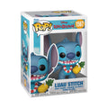 100% genuine Funko POP! vinyl figure of Luau Stitch holding a pineapple, perfect for Disney collectors and fans.