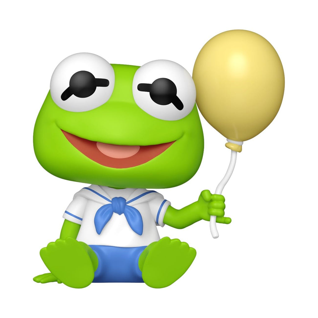 This Funko Pop! features Kermit the Frog as a baby, holding a yellow balloon. Available online for order in India!
