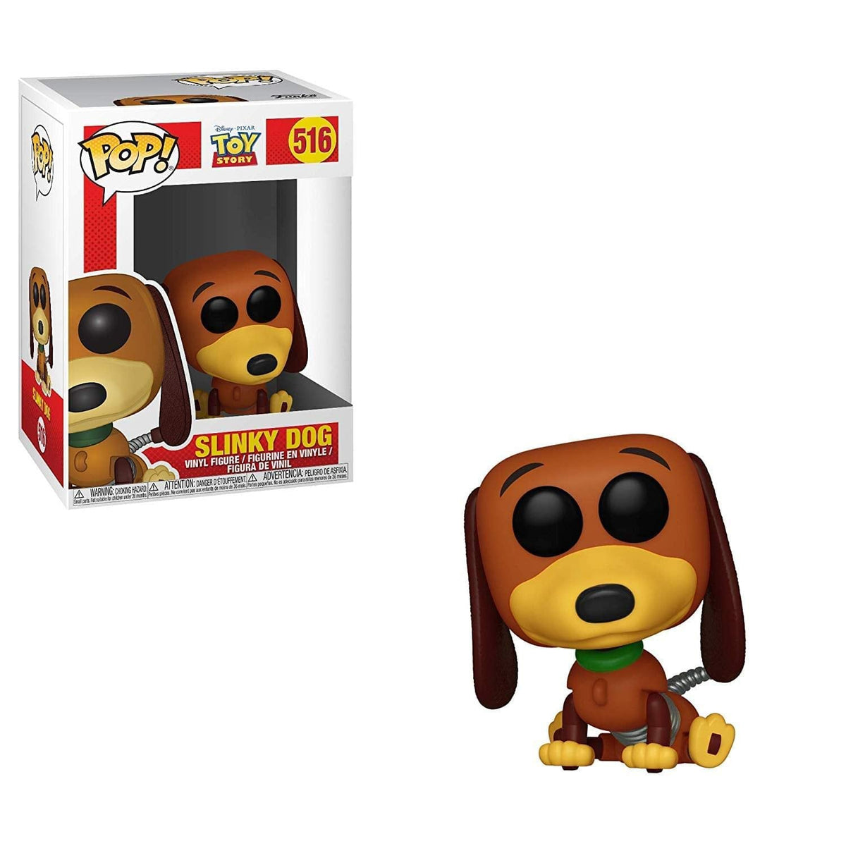 Authentic Funko POP! Slinky Dog from Toy Story. Adorable vinyl figure with signature long body and floppy ears.