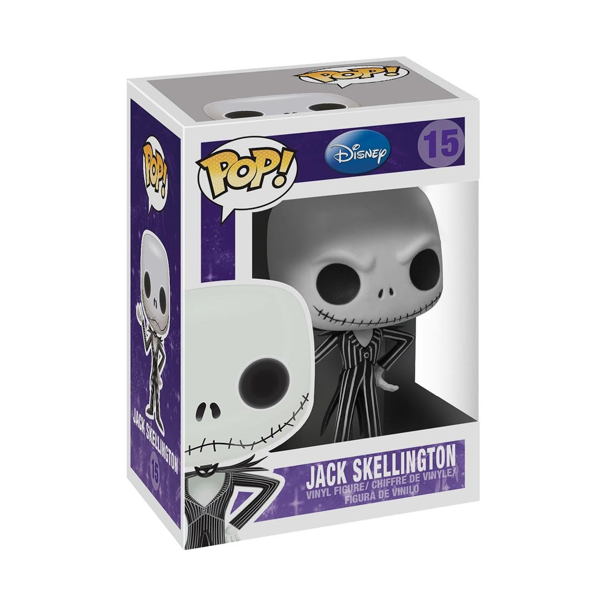 Authentic Funko Pop! figure of Jack Skellington from Disney's The Nightmare Before Christmas, in original packaging.