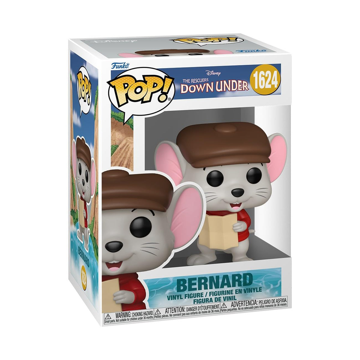 100% genuine Funko Pop! figure of Bernard from Disney's The Rescuers Down Under. Collectible vinyl toy in original packaging.