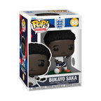100% Genuine Funko POP! vinyl figure of Bukayo Saka in England kit, complete with box showcasing team colors.