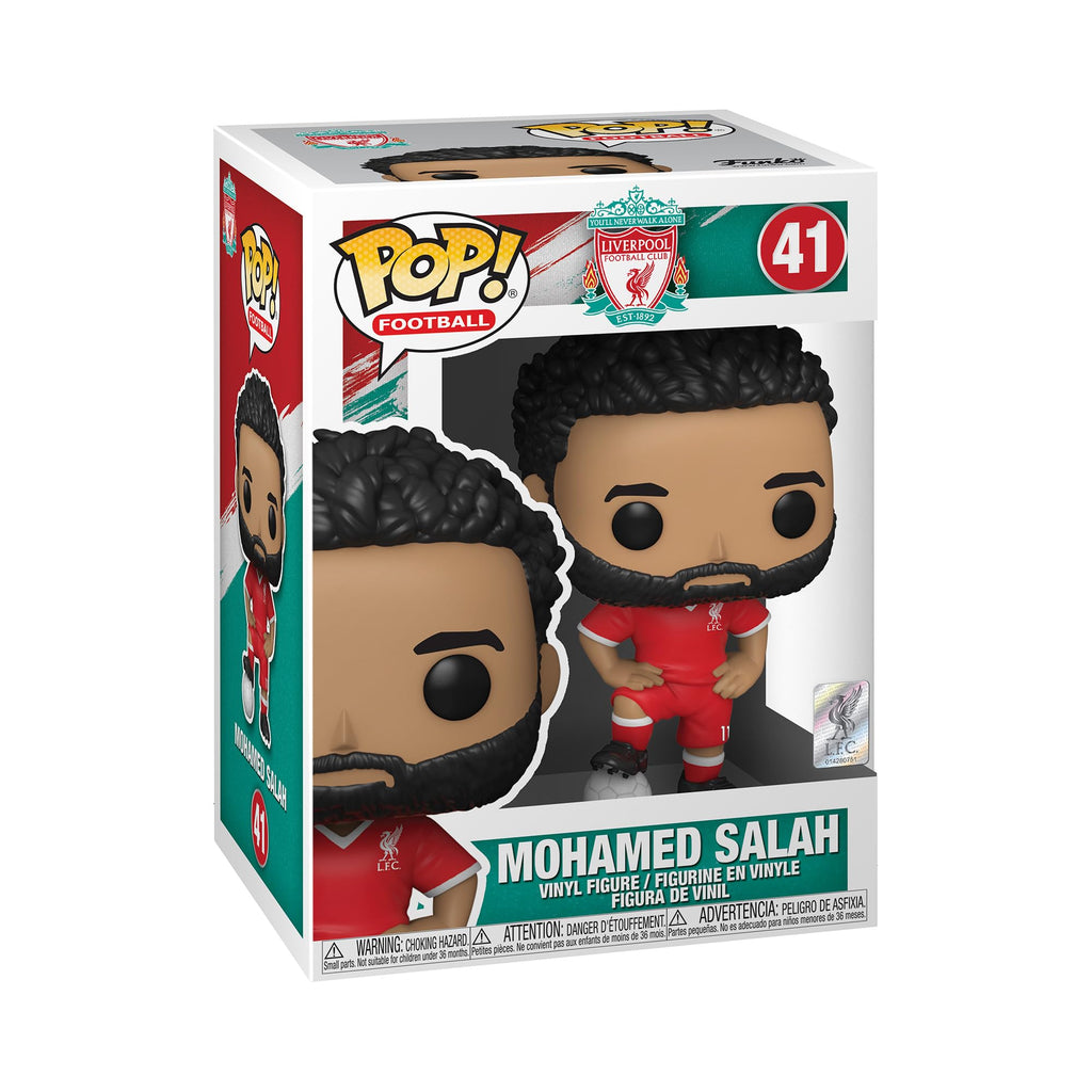 100% genuine Funko POP! figure of Mohamed Salah in Liverpool FC kit. Perfect for fans and collectors alike.