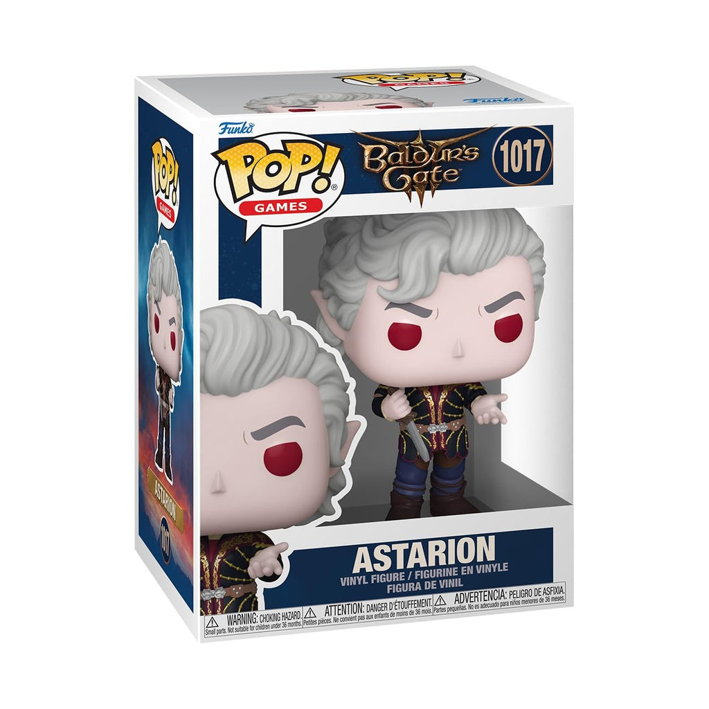 Authentic Funko POP! Games Astarion from Baldur's Gate 3, featuring vibrant detailing and iconic design.