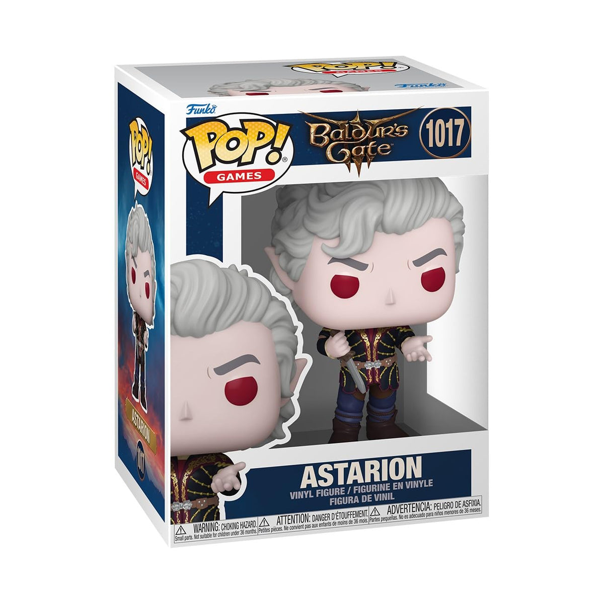 Authentic Funko POP! Games Astarion from Baldur's Gate 3, featuring vibrant detailing and iconic design.