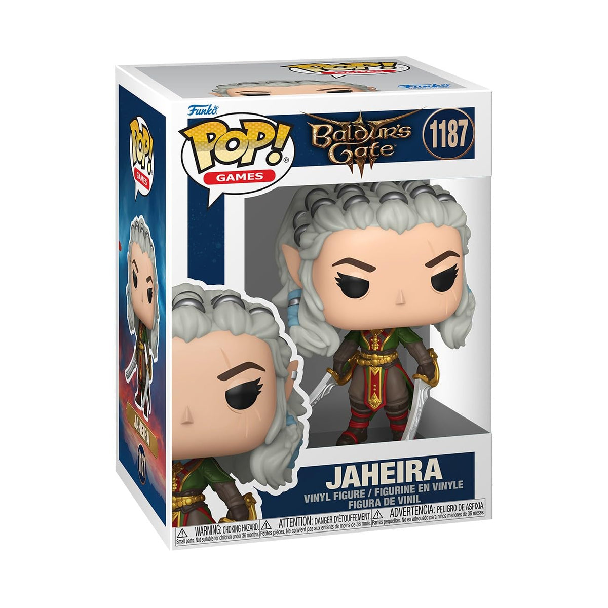 Funko POP! figure of Jaheira from Baldur's Gate 3. 100% authentic collectible with intricate details and vibrant colors.