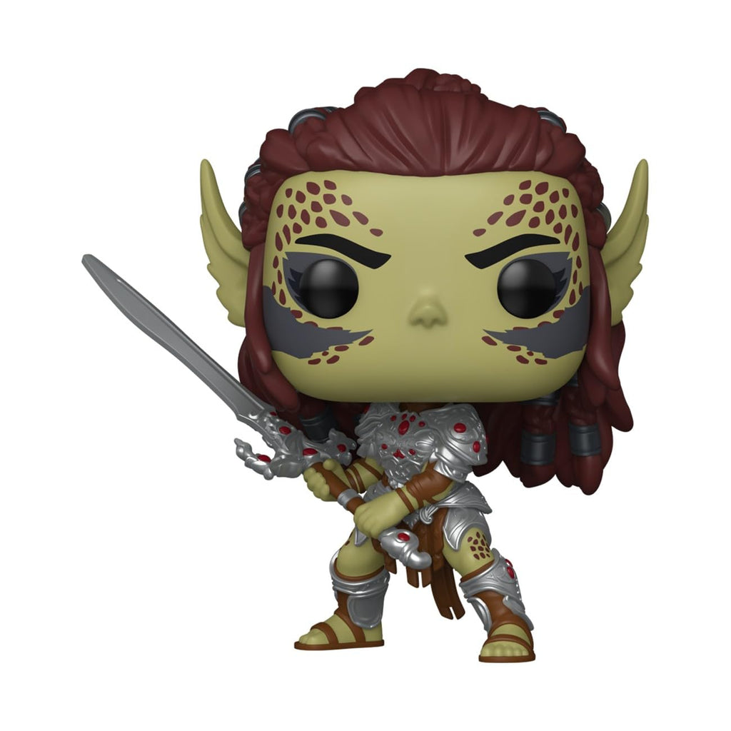 Available in India, this Lae' Funko POP! figure from Baldur's Gate 3 features detailed armor and a sword. Order online!
