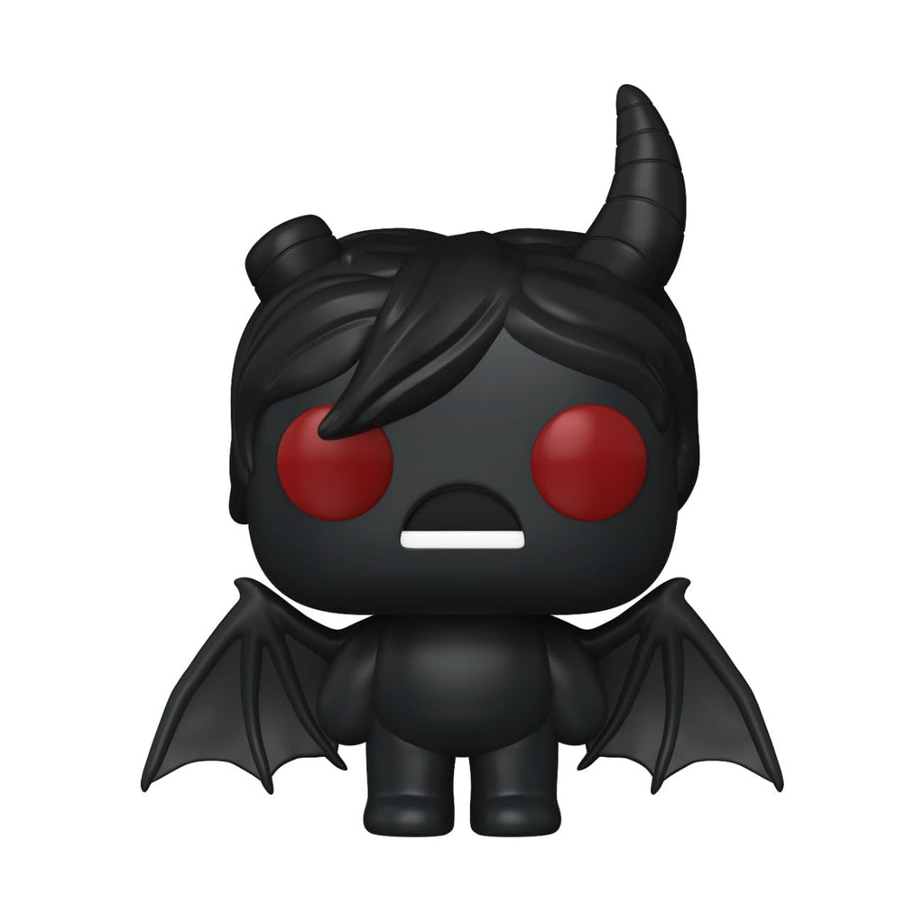 Cute Funko POP! figure of Aza from Binding of Isaac, with red eyes, horns, and wings. Verified by CuratCart for quality.