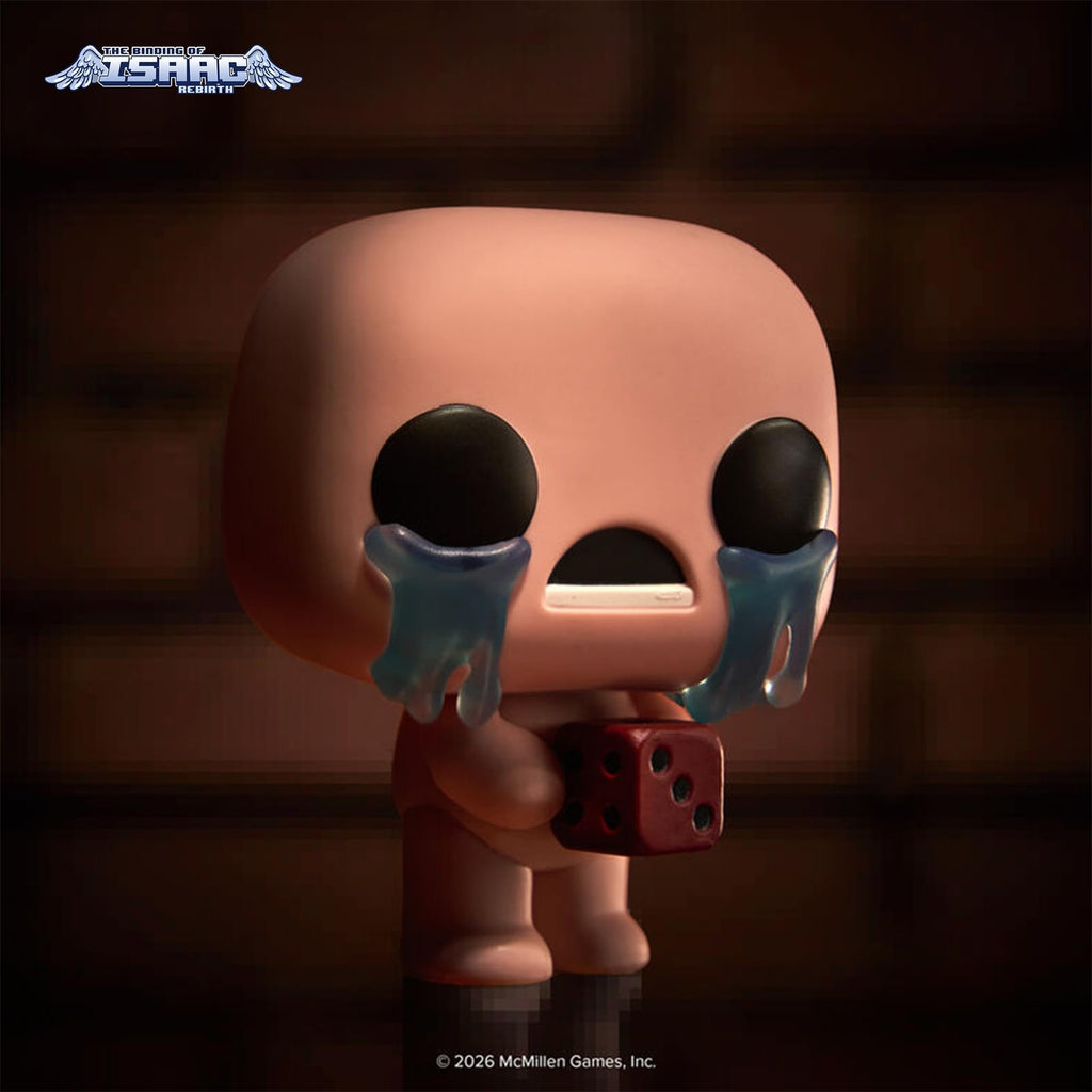Funko Pop! Games: Binding of Isaac - Isa figure with tears, holding a red die. Available online for order in India.