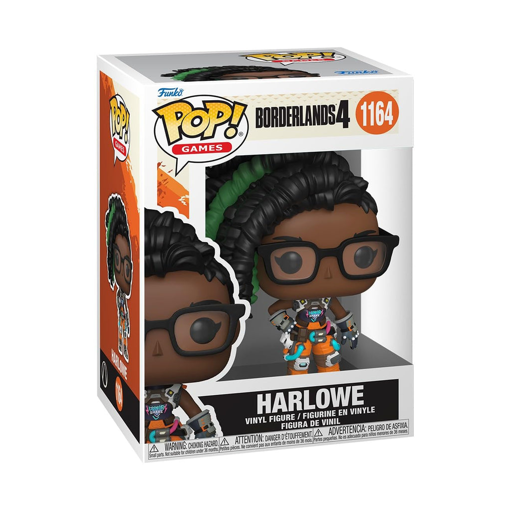 This Funko Pop! figure features Harlowe from Borderlands 4, showcasing vibrant colors and detailed design. 100% authentic collectible.