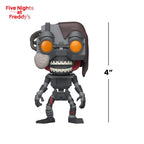 Premium imported Funko POP! figure from Five Nights at Freddy's, featuring a detailed robotic character standing 4 inches tall.