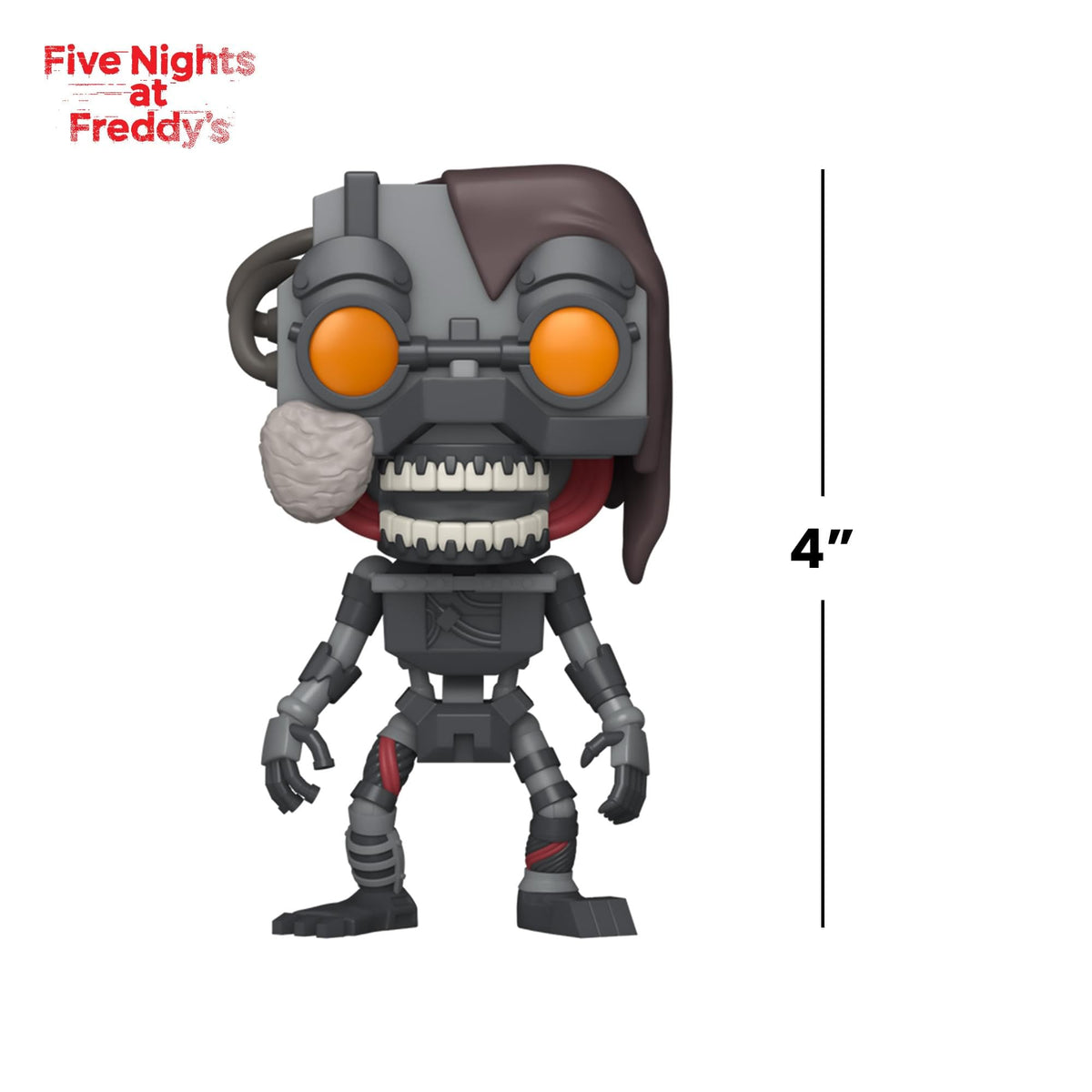 Premium imported Funko POP! figure from Five Nights at Freddy's, featuring a detailed robotic character standing 4 inches tall.