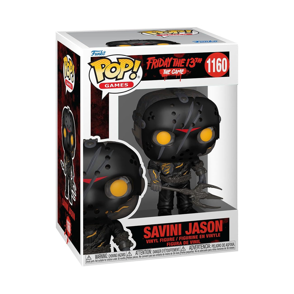 100% genuine Funko POP! Games figure of Savini Jason from Friday the 13th, featuring a detailed design and vibrant colors.