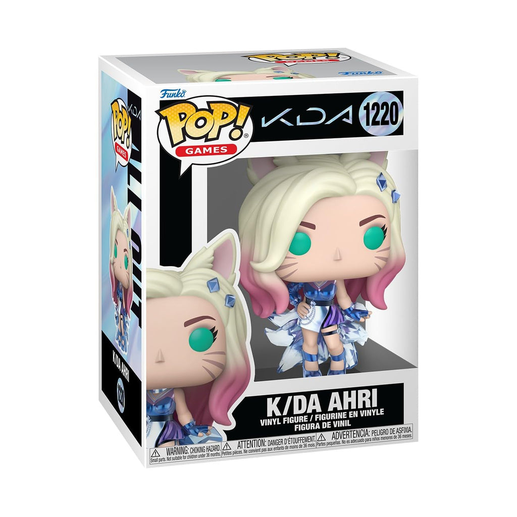 100% genuine Funko POP! vinyl figure of K/DA Ahri from League of Legends. Captivating design with vibrant colors.