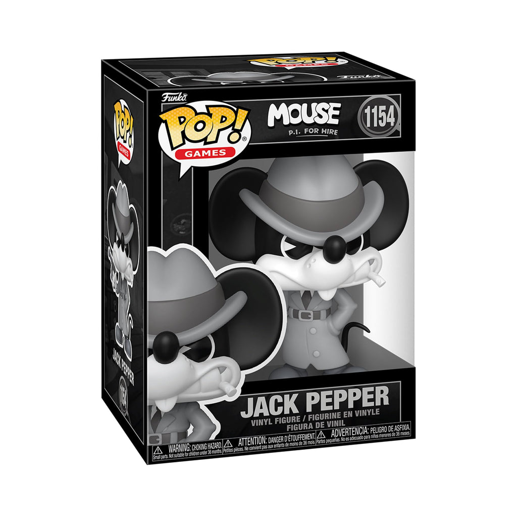 Discover the 100% authentic Funko POP! Games Mouse P.I. for Hire - Jack Pepper collectible figure, beautifully boxed.