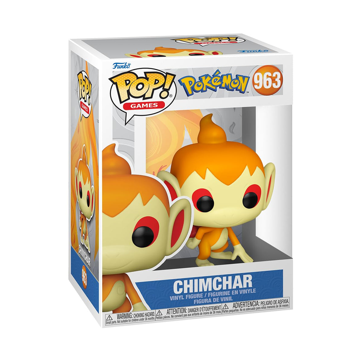 Authentic Funko POP! Games Chimchar figure, featuring vibrant colors and adorable design. Perfect for Pokémon fans!