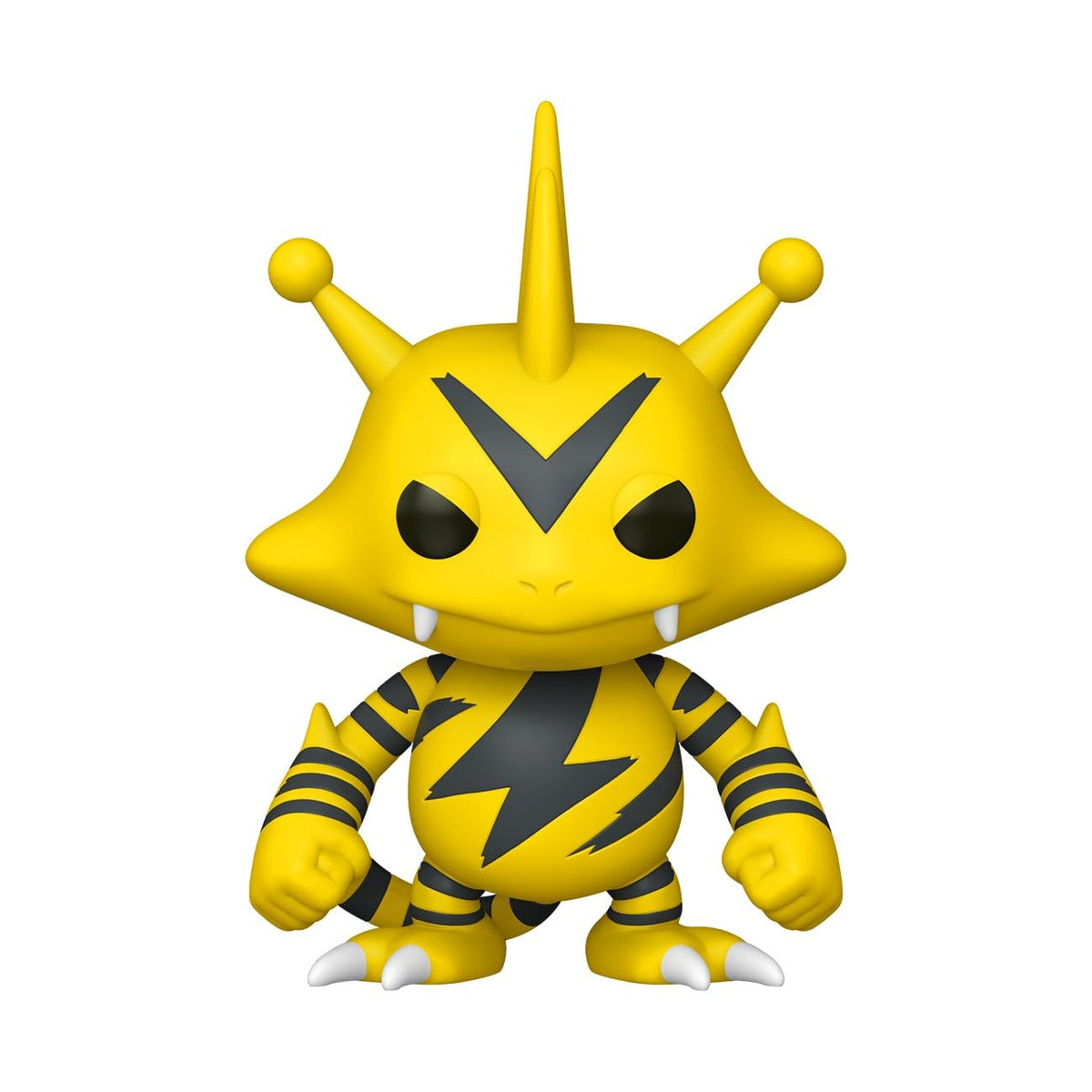 Electabuzz Funko Pop! figure, a yellow character with black stripes and spikes. Verified by CuratCart for authenticity.