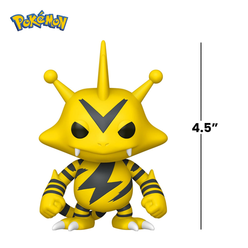 Premium imported Electabuzz Funko Pop! figure, 4.5 inches tall, featuring bright yellow and black design.