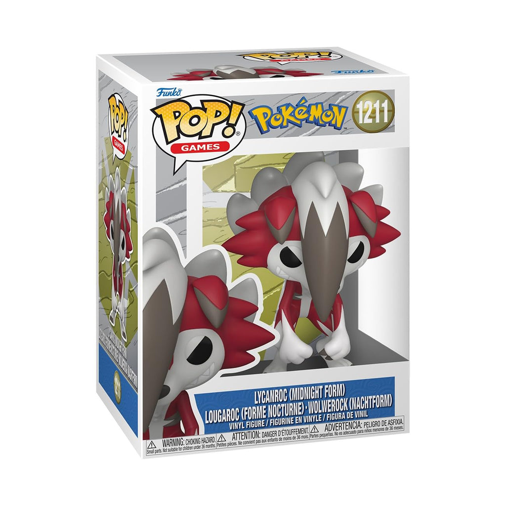 Discover the authentic Funko Pop! Games Lycanroc figure, showcasing the Midnight form in vibrant detail, ideal for collectors.