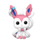 100% Genuine Funko Pop figure of Pokemon's Sylveon in vibrant colors, featuring its signature designs and playful pose.