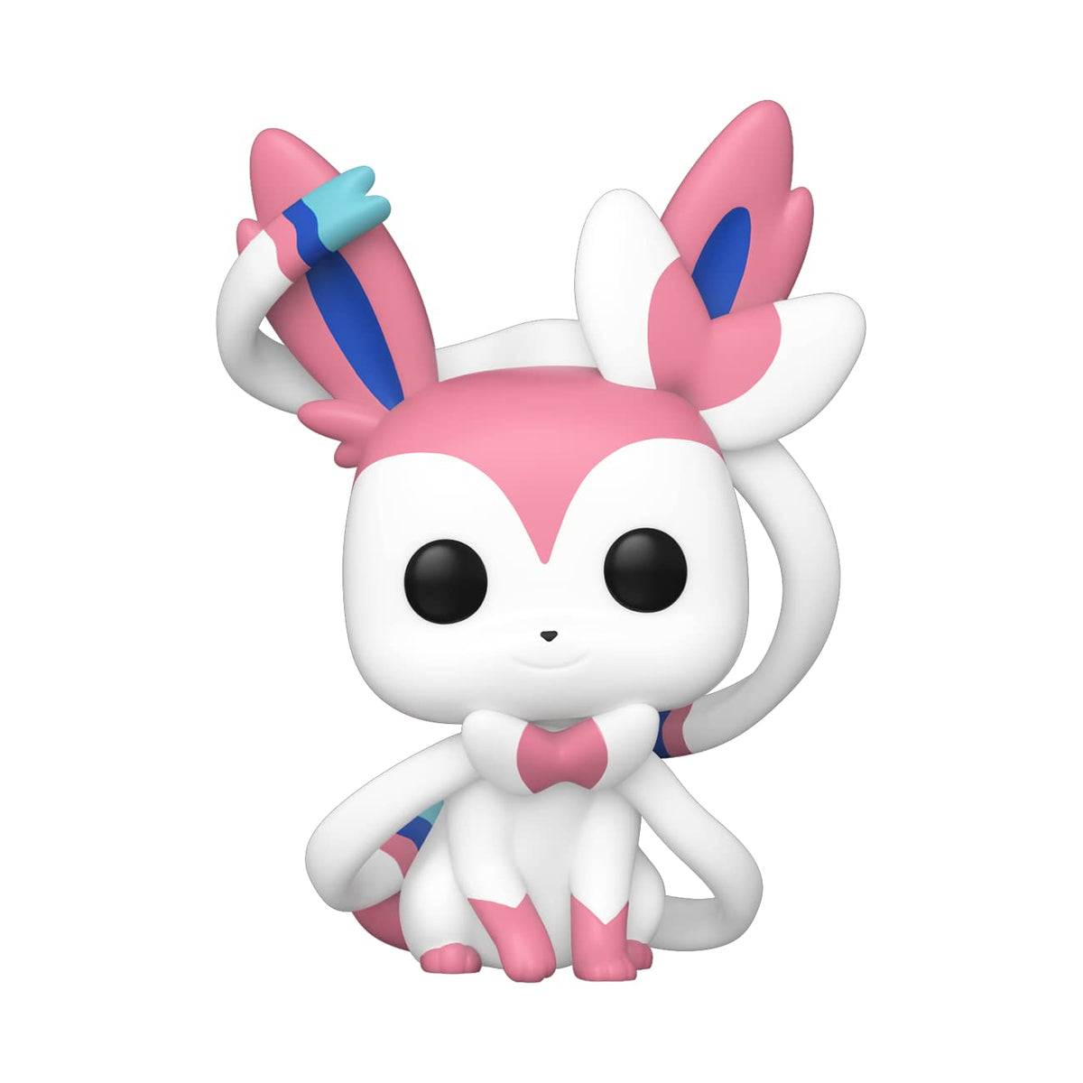 100% Genuine Funko Pop figure of Pokemon's Sylveon in vibrant colors, featuring its signature designs and playful pose.