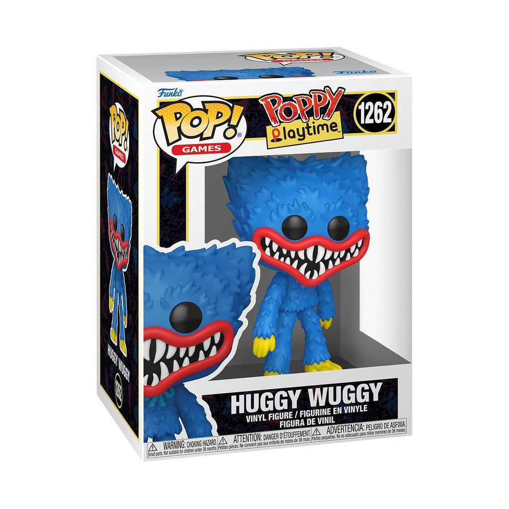 100% genuine Funko POP! vinyl figure of Huggy Wuggy from Poppy Playtime, featuring vibrant colors and unique design.