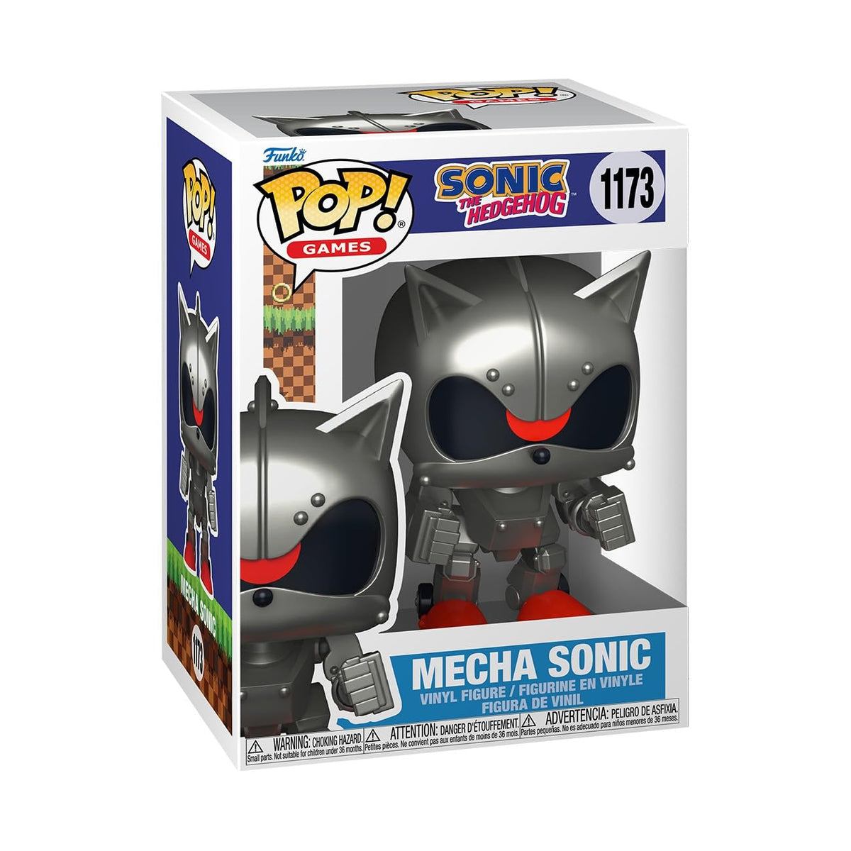 100% Genuine Funko POP! figure of Mecha Sonic from Sonic the Hedgehog, ideal for collectors and fans alike.