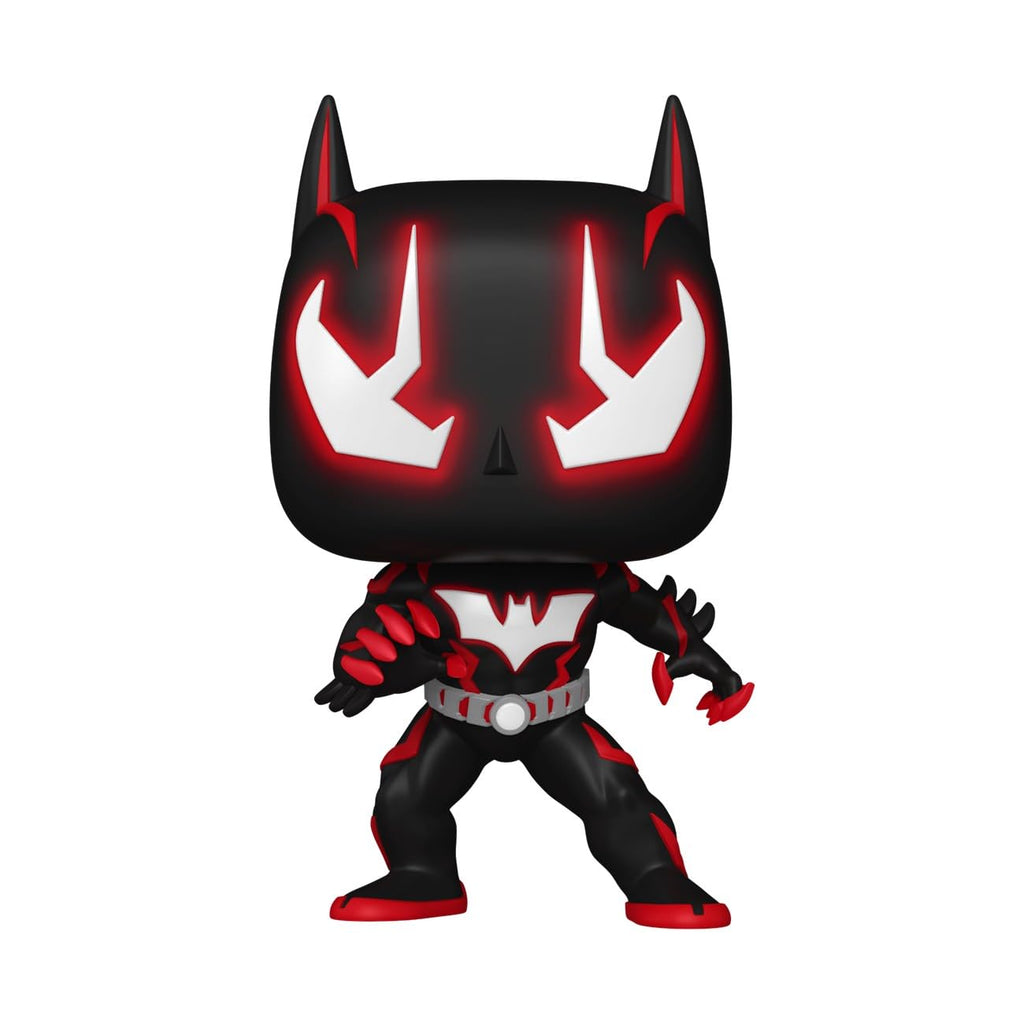 Funko Pop! Batman Beyond figure in black and red, featuring iconic design. Available for order online today!