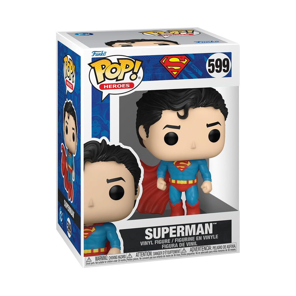 100% Genuine Funko POP! DC Comics Superman vinyl figure. Collectible, detailed design with cape and iconic logo.