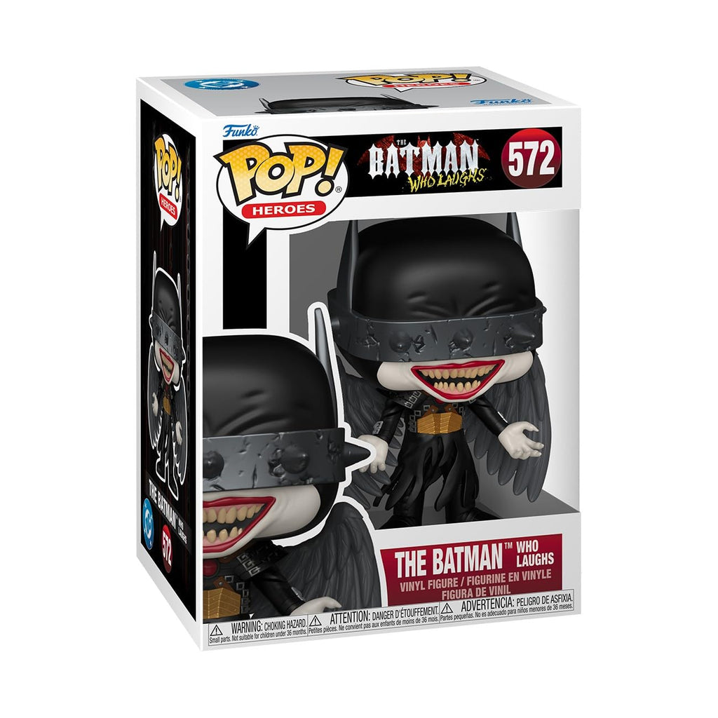 100% Genuine Funko POP! figure of Batman Who Laughs from DC Dark Multiverse, detailed and collectible, perfect for fans.