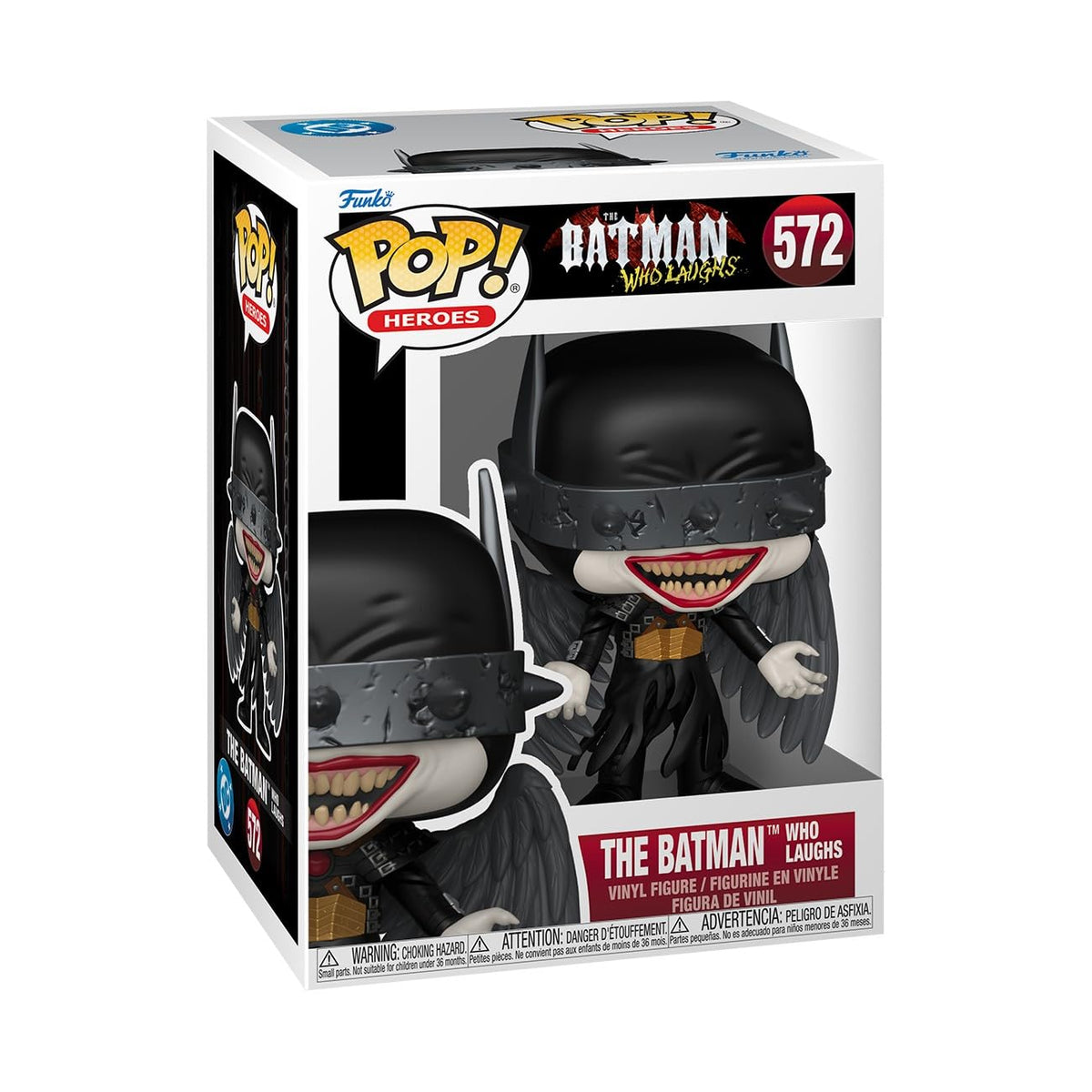 100% Genuine Funko POP! figure of Batman Who Laughs from DC Dark Multiverse, detailed and collectible, perfect for fans.