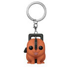 100% Genuine Funko POP! Keychain featuring Poch from Chainsaw Man, vibrant design with chainsaw detail.
