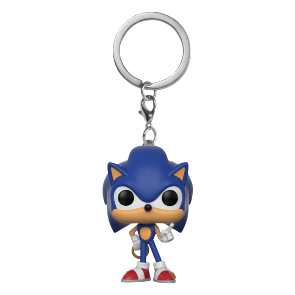 100% Genuine Funko POP! Keychain featuring Sonic the Hedgehog in vibrant blue, perfect for collectors and fans alike.