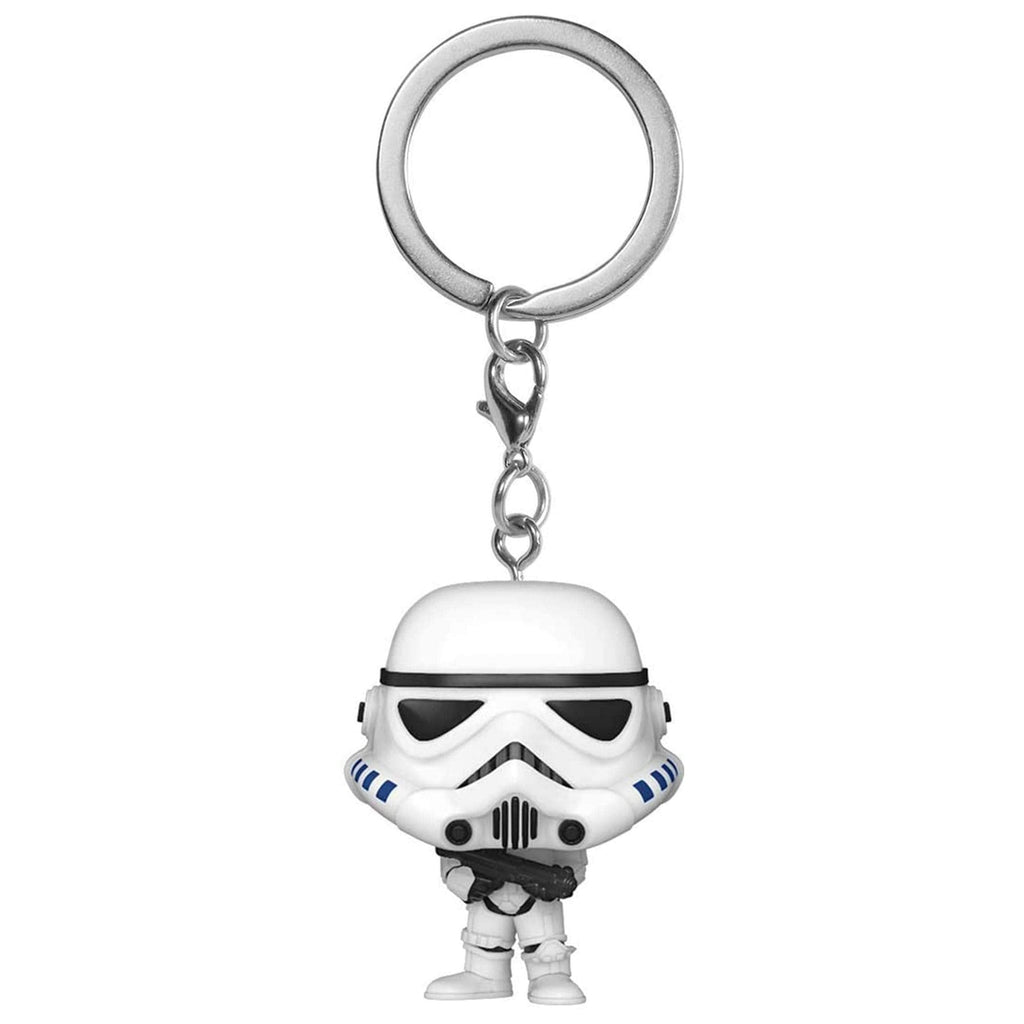 Authentic Funko Pop! keychain featuring a detailed Stormtrooper from Star Wars, perfect for fans and collectors.