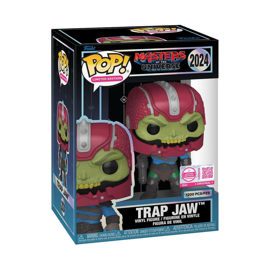 100% authentic Funko POP! Trap Jaw figure from Masters of the Universe. Limited Edition collectible in a vibrant box.