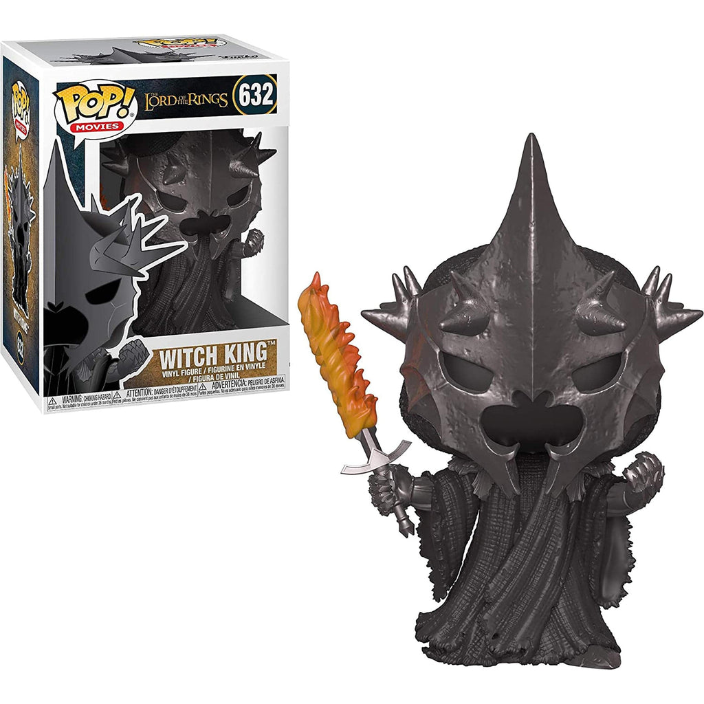 Authentic Funko POP! figure of Witch King from The Lord of the Rings, featuring detailed armor and sword.