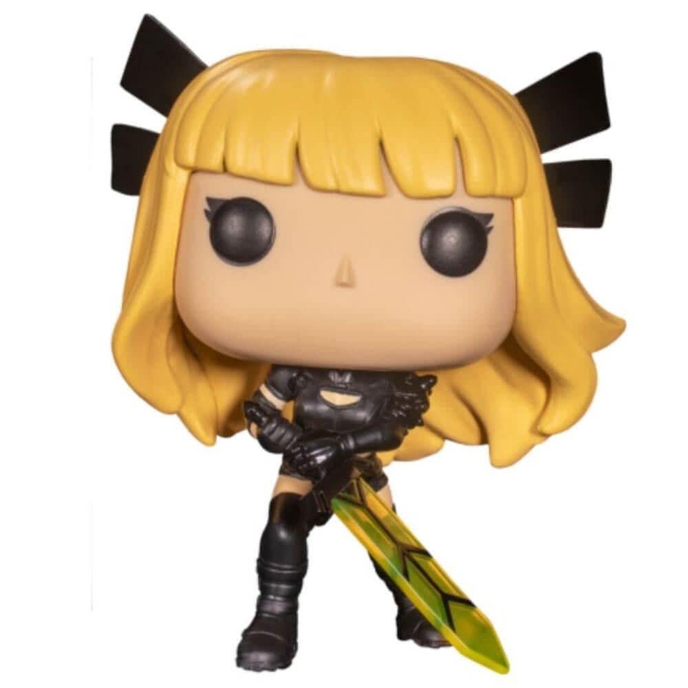 100% genuine Funko POP! Marvel #920 X-Men Magik figure with blonde hair, black outfit, and a green sword.