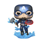 Premium imported Funko POP! of Captain America from Marvel's Endgame, featuring iconic shield and Mjölnir.