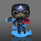 Funko POP! figure of Captain America, featuring his shield and Thor's hammer, available for online order in India.
