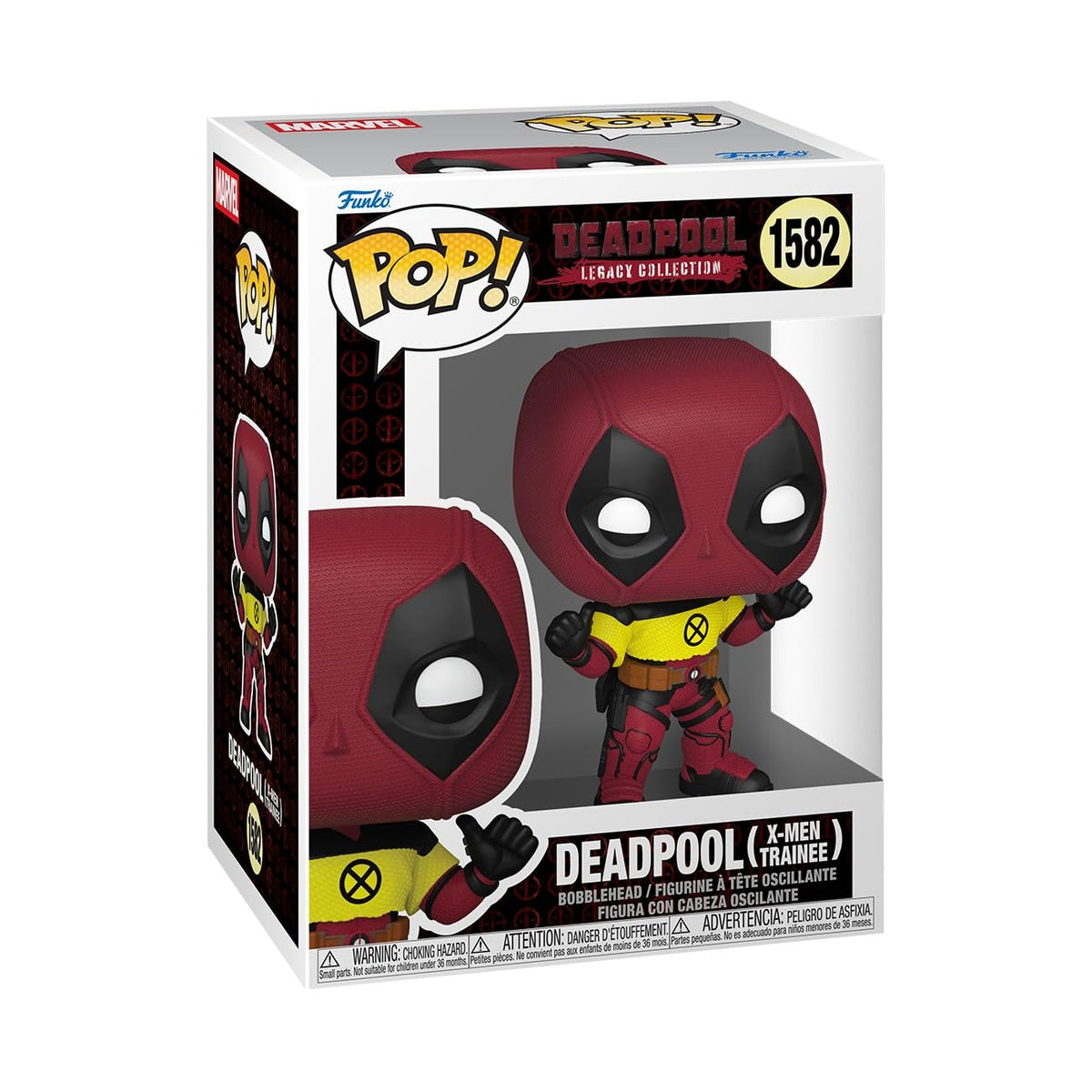 100% genuine Funko POP! figure of Deadpool from Marvel, featuring unique design and collectible packaging.